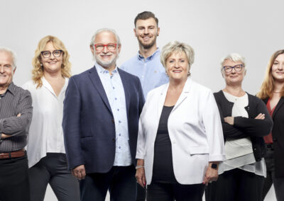 Gebautes Teambild einer Immobilienfirma